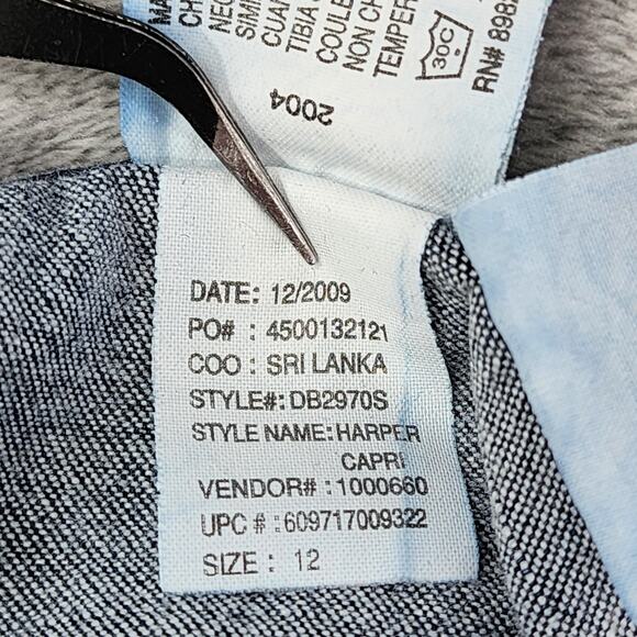 Bandolino Blu Jeans Womens 12 Blue Harper Mid Rise Crop Capri Slim Leg Stretch - Picture 8 of 13